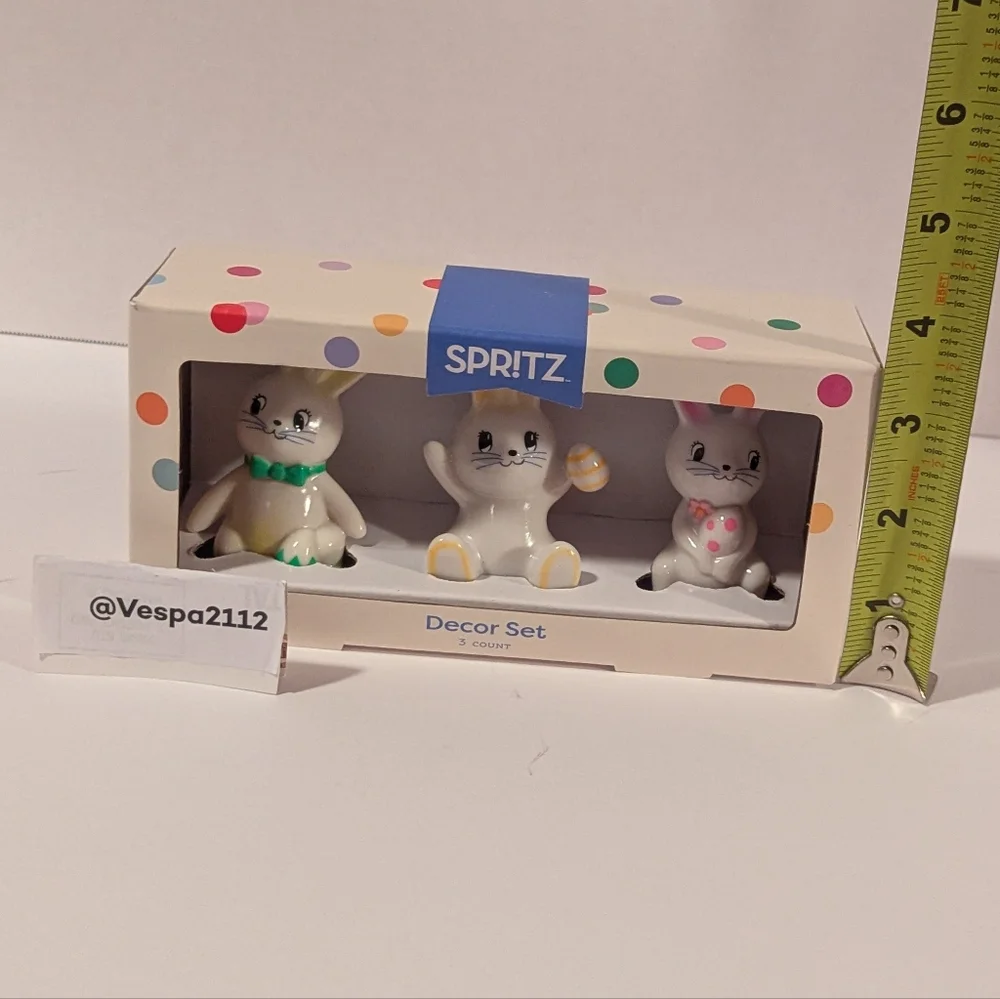 Target Easter Bunny 3pc Set Spring Spritz Mini Retro Bunnies Pastel
